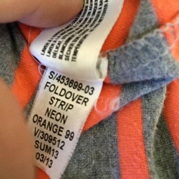 Gap Stretchy Mini Skirt 2013 Neon Orange and grey Large - Picture 8 of 8